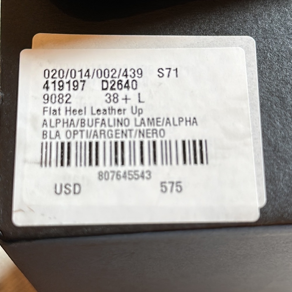 Saint Laurent Silver Star sneakers, flat heel leather up alpha / bufalino 38.5 - Picture 12 of 12